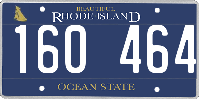 RI license plate 160464