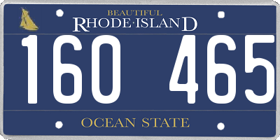 RI license plate 160465