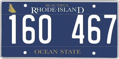 RI license plate 160467