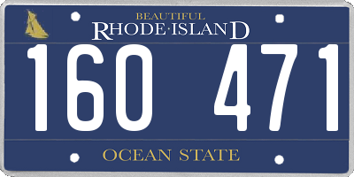 RI license plate 160471