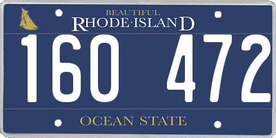 RI license plate 160472
