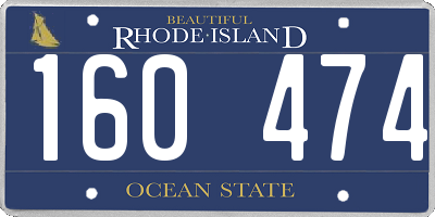 RI license plate 160474