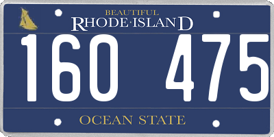 RI license plate 160475