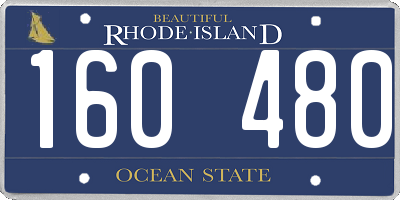 RI license plate 160480