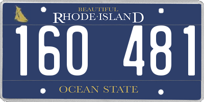 RI license plate 160481