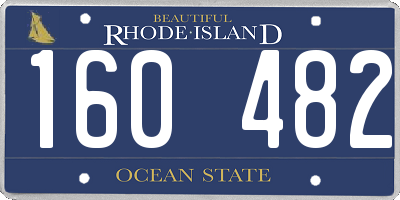 RI license plate 160482