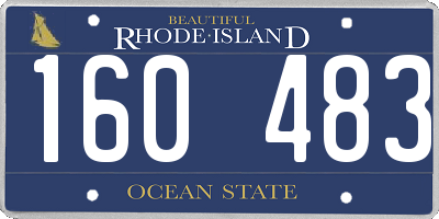 RI license plate 160483