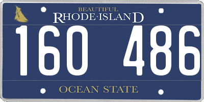 RI license plate 160486