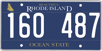 RI license plate 160487