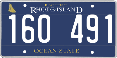 RI license plate 160491