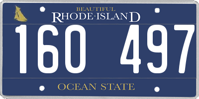RI license plate 160497