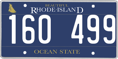 RI license plate 160499