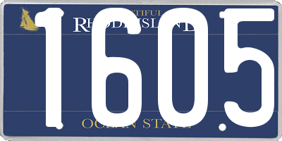 RI license plate 1605