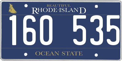 RI license plate 160535