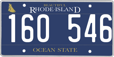RI license plate 160546
