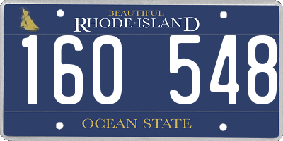 RI license plate 160548