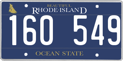 RI license plate 160549
