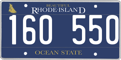 RI license plate 160550
