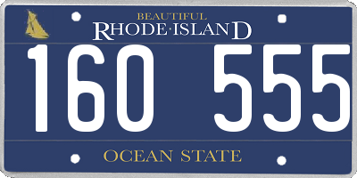 RI license plate 160555