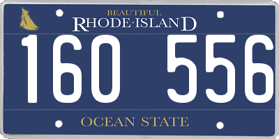 RI license plate 160556