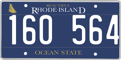 RI license plate 160564