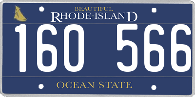 RI license plate 160566