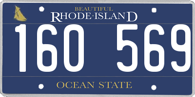 RI license plate 160569