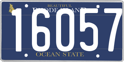 RI license plate 16057
