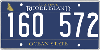 RI license plate 160572