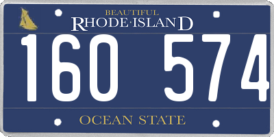 RI license plate 160574