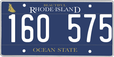 RI license plate 160575