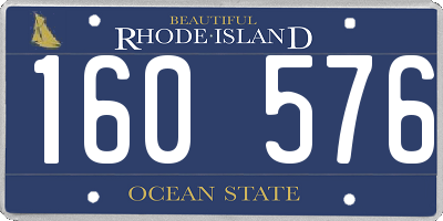 RI license plate 160576