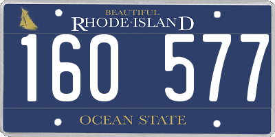 RI license plate 160577