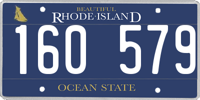 RI license plate 160579