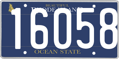 RI license plate 16058