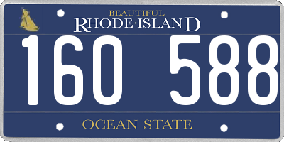 RI license plate 160588