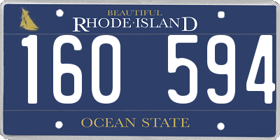 RI license plate 160594