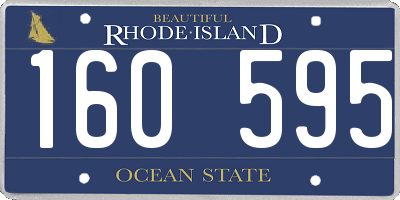 RI license plate 160595