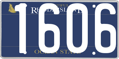 RI license plate 1606