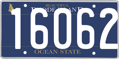 RI license plate 16062