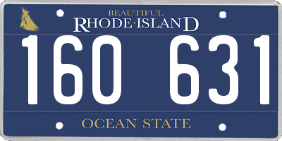 RI license plate 160631