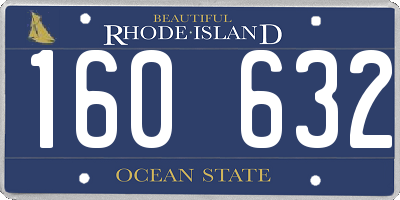RI license plate 160632