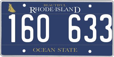 RI license plate 160633