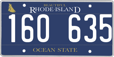 RI license plate 160635