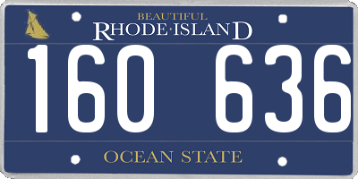 RI license plate 160636