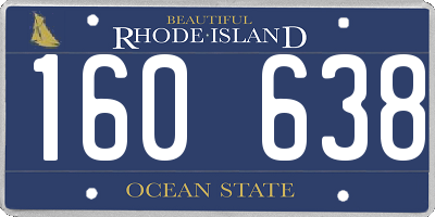 RI license plate 160638