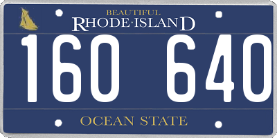 RI license plate 160640