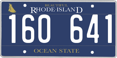 RI license plate 160641