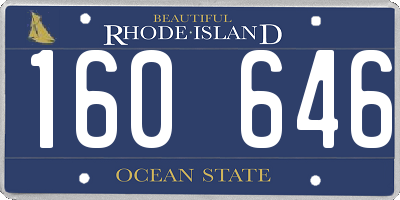 RI license plate 160646