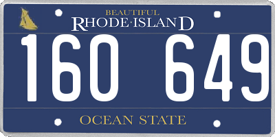 RI license plate 160649